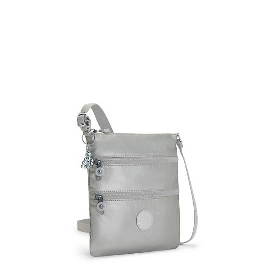 Sac Mini Kipling Keiko Metallic Crossbody Argent | FR 1882FD